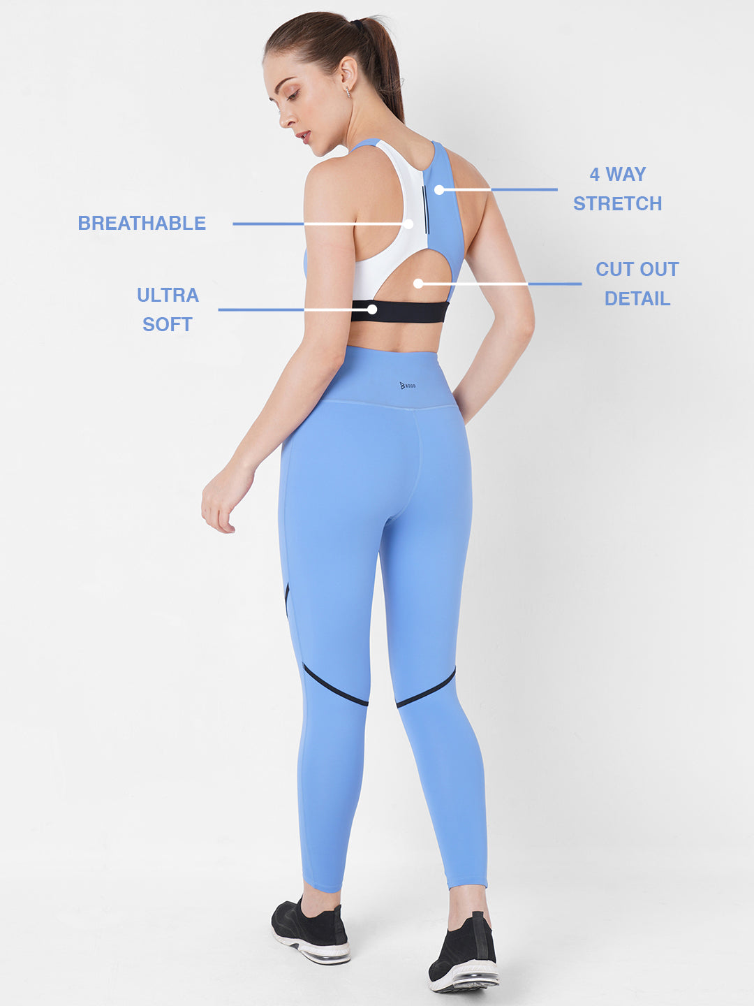 Vista Blue Performance Sports Bra BODD ACTIVE