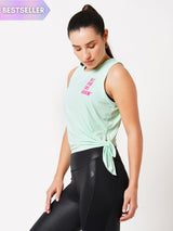 All For The Gram' Mint Tie-Up Tank BODD ACTIVE