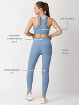 Power Blue Ribbed Set BODD ACTIVE