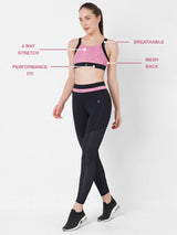 Punch Pink Snakeskin Sports Bra BODD ACTIVE