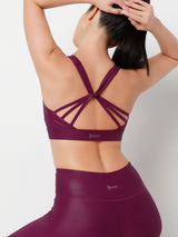 Wine Velocity Gloss Sports Bra