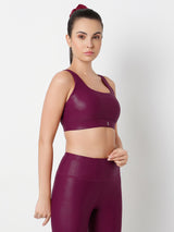 Wine Velocity Gloss Sports Bra