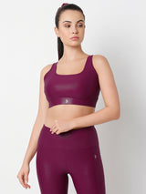 Wine Velocity Gloss Sports Bra