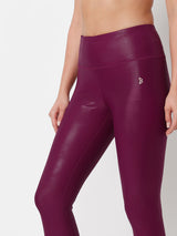 Wine Velocity Gloss Leggings