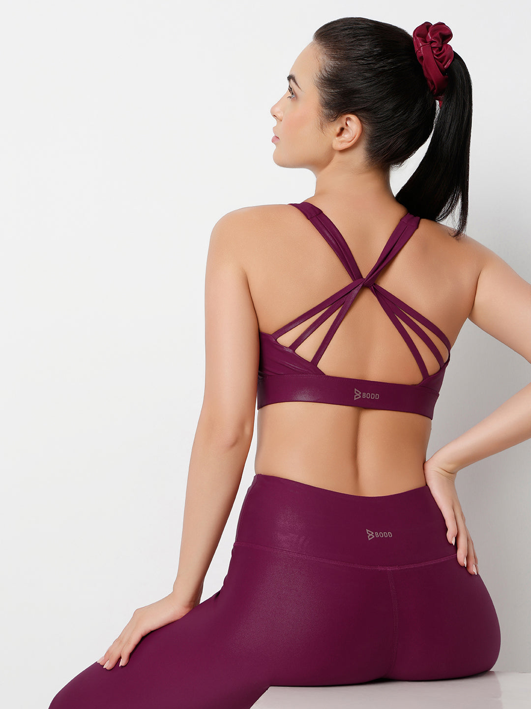 Wine Velocity Gloss Sports Bra