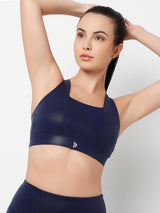 Midnight Navy Gloss Sports Bra