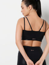 PowerGloss Black Sports Bra