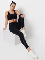 PowerGloss Black Sports Bra