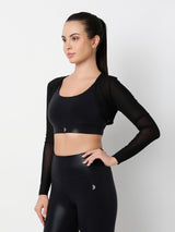 Sheer Impact Black Mesh Bolero