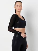 Sheer Impact Black Mesh Bolero