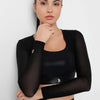 Sheer Impact Black Mesh Bolero