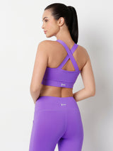 VioletFlow Cross Back Sports Bra