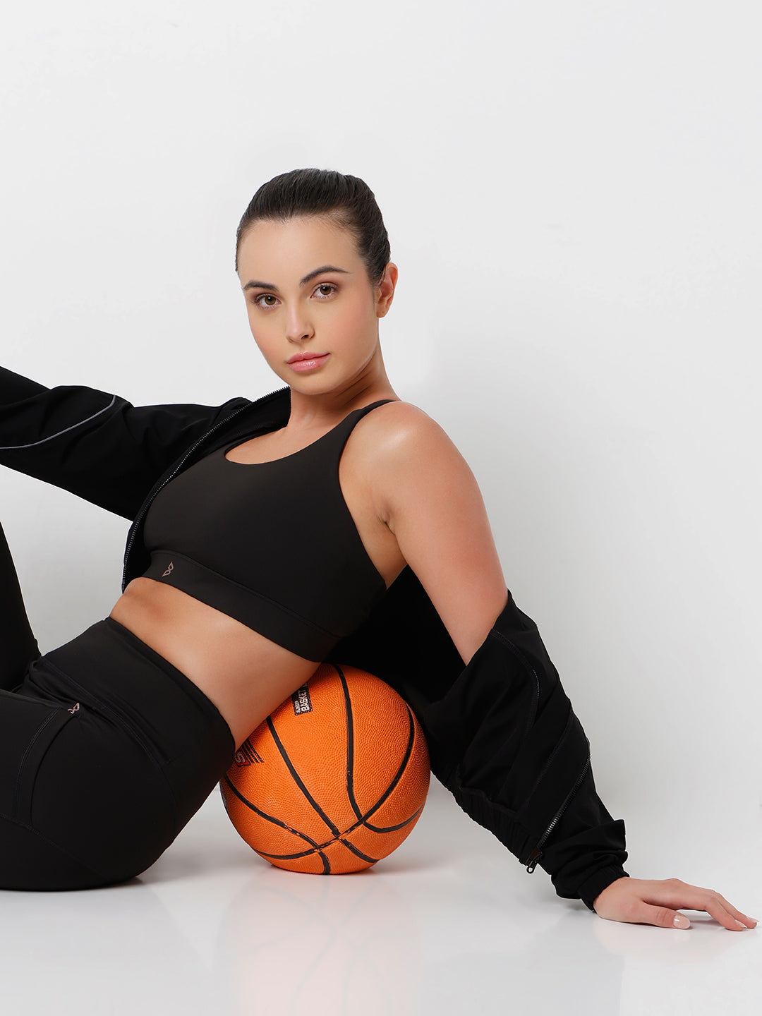 LunaMotion Black Cross Back Sports Bra