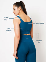 Jasper Teal Crop Top BODD ACTIVE