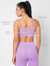 Lavender Haze Essential Strappy Sports Bra BODD ACTIVE