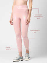 Peachy Pink Holo Leggings BODD ACTIVE