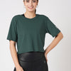 Pine Green Boxy Mesh Tee BODD ACTIVE
