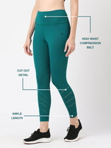 Eden Green Cut Out Leggings BODD ACTIVE