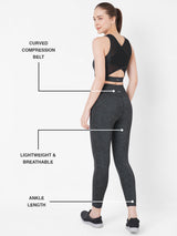 Black Snake Skin High Waist Leggings BODD ACTIVE