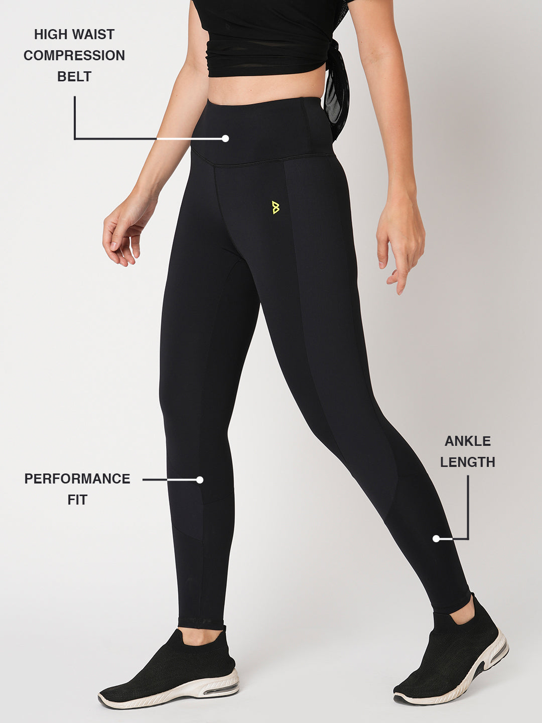 Black & Ribbed Core Leggings BODD ACTIVE