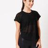 Black All Mesh Sheer Tee BODD ACTIVE