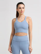 Break A Sweat Stellar Blue Crop Top