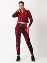 Ruby Wine Tie-dye Hoodie Set boddactive.com