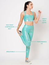 Teal Holo Twisty Back Set BODD ACTIVE