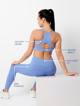 No Excuses Periwinkle Blue Activewear Set