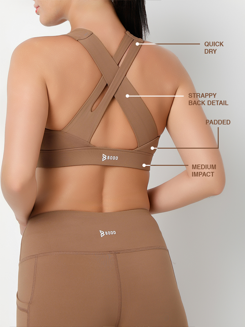 Stay in Motion Mocha Sports Bra