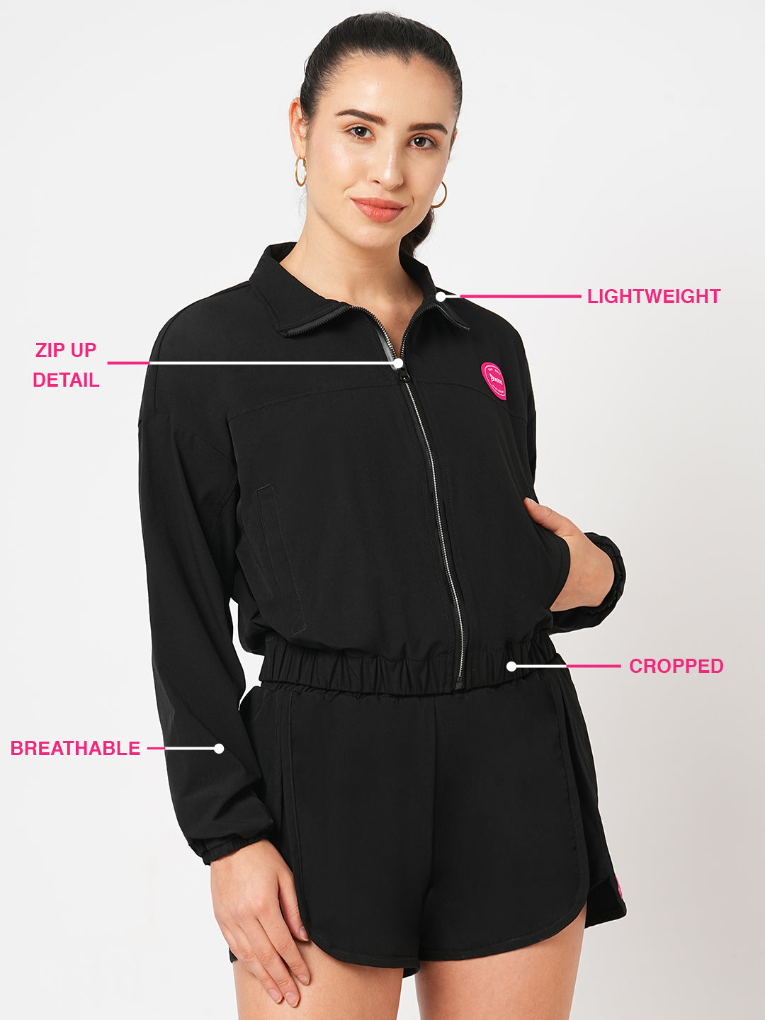 The OG Black Cropped Jacket BODD ACTIVE