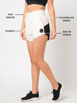 Front Runner White Colourblock Shorts BODD ACTIVE