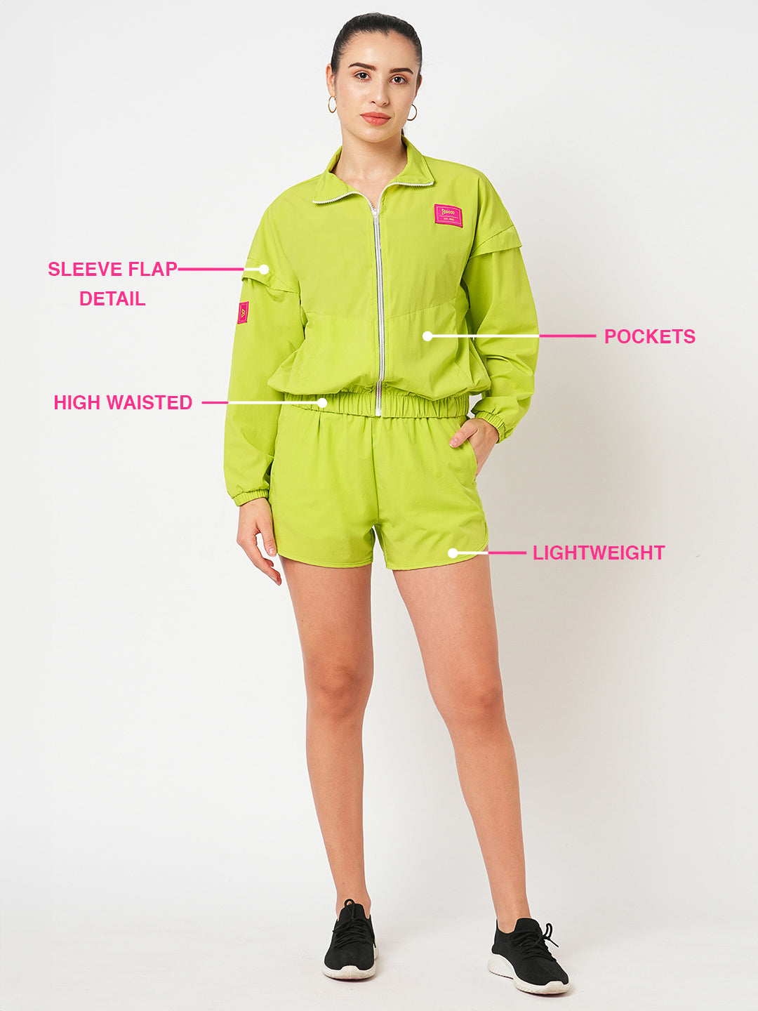 Workin' It Neon Jacket Set BODD ACTIVE