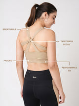 Nevertheless Gold Croc Sports Bra BODD ACTIVE