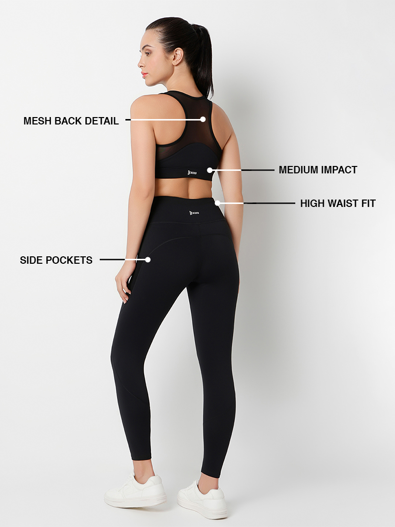 Pinnacle Performance Black Activewear Set