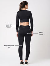 Black & Blue Endurance Leggings BODD ACTIVE