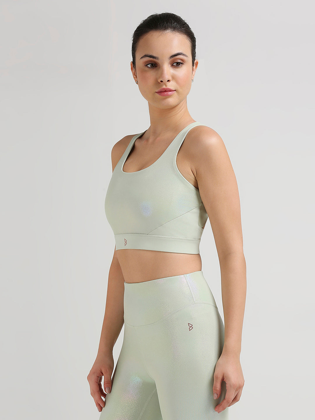 Challenge Accepted Mint Holo Sports Bra