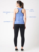 Vista Blue Racerback Tank BODD ACTIVE