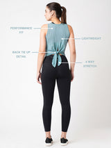 Aqua Teal Tie-Up Tank BODD ACTIVE