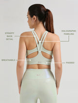 Challenge Accepted Mint Holo Sports Bra