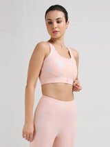 Challenge Accepted Peach Holo Sports Bra