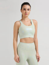 Challenge Accepted Mint Holo Sports Bra