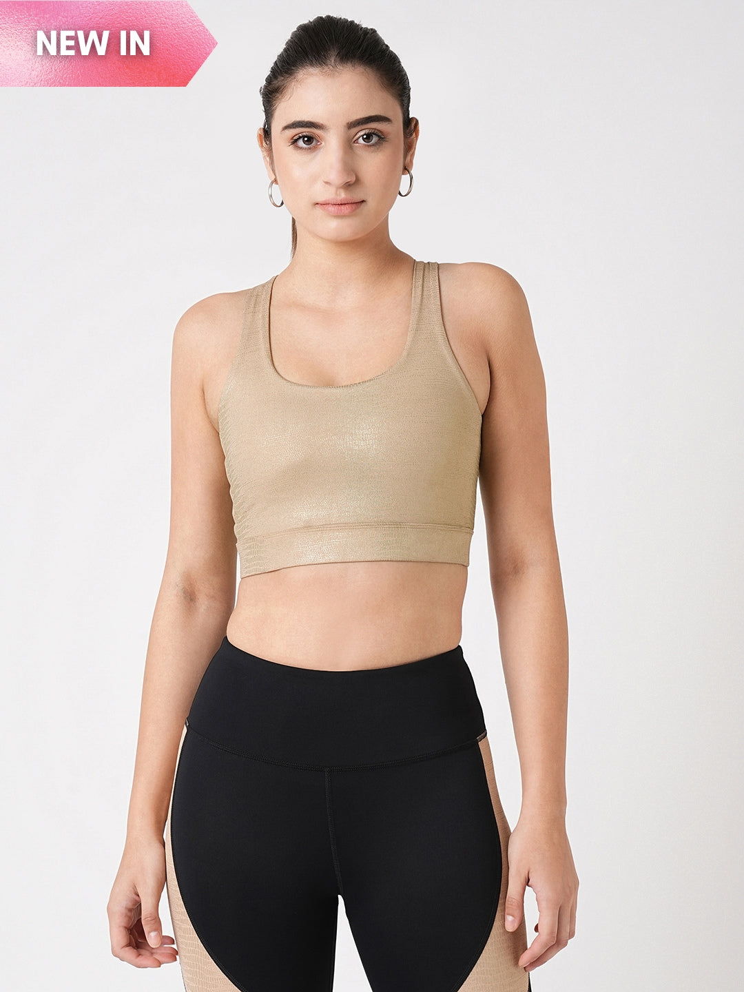 Nevertheless Gold Croc Sports Bra BODD ACTIVE