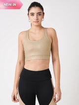 Nevertheless Gold Croc Sports Bra BODD ACTIVE