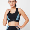 Black And Teal Leopard Wave Sports Bra BODD ACTIVE