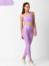 Lavender Holo High Rise Leggings BODD ACTIVE