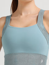 Keep You Balance Teal Yoga Crop Top