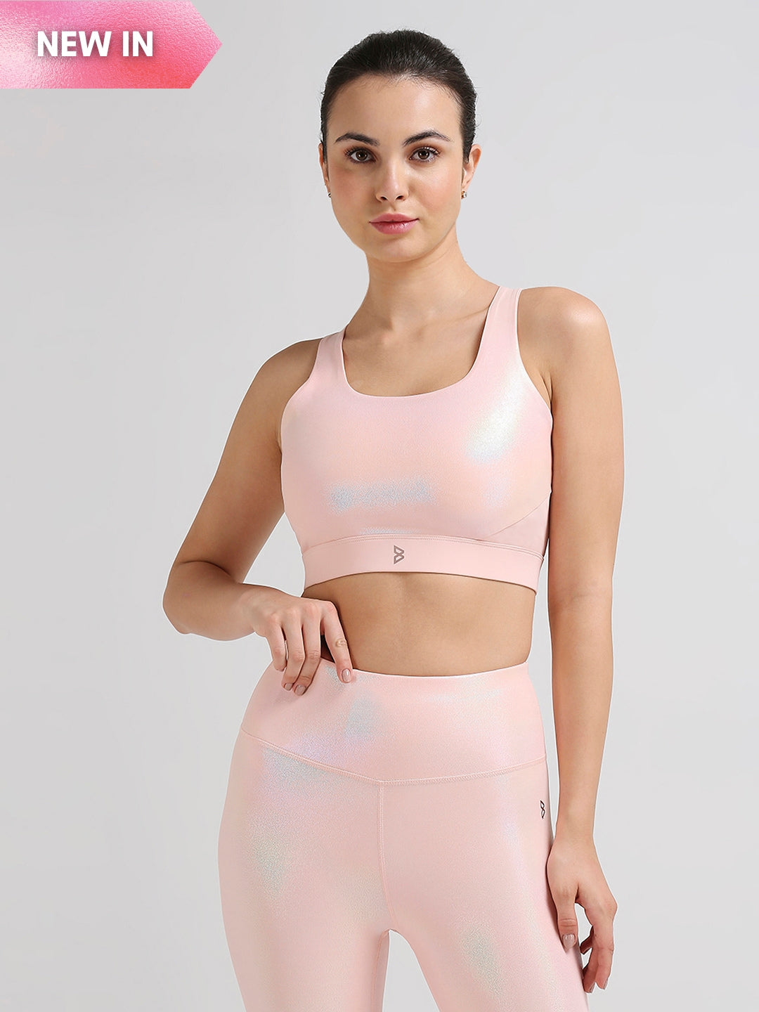 Challenge Accepted Peach Holo Sports Bra