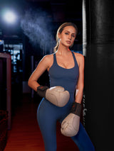 Functional Teal Glossy Bodysuit BODD ACTIVE