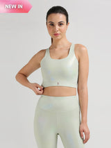 Challenge Accepted Mint Holo Sports Bra